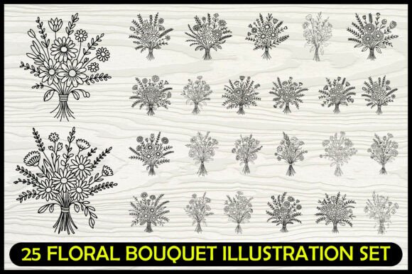 25 Elegant Floral Bouquet Bundle Graphics and Illustrations Review