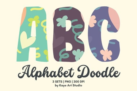 Doodle Floral Alphabet Clipart PNG: A Brand Designer’s Review of Graphics and Illustrations for Marketing