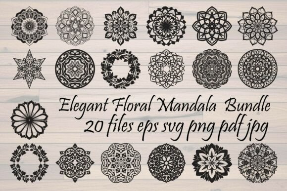 Elegant Floral Mandala Bundle Graphics and Illustrations