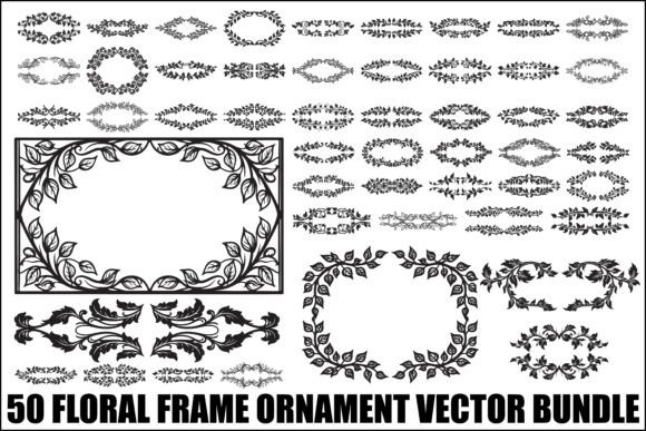 Floral Frame Ornament Vector Bundle Graphics and Illustrations Review