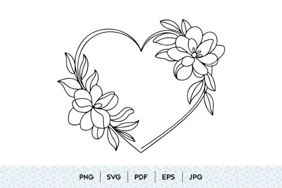 Floral Heart Frame Line Art Vector: A Designer’s Review for Graphics and Illustrations