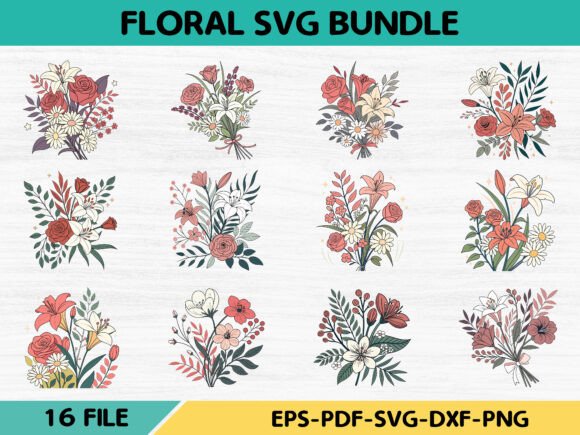 Floral Svg Bundle: Graphics and Illustrations for Modern Design