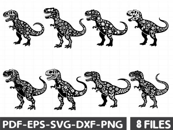 Reviewing the Floral T Rex Dinosaur Stencil SVG for Embroidery
