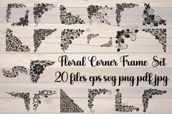 Vintage Baroque Floral Corner Pack: Premium Graphics and Illustrations for Digital Sellers