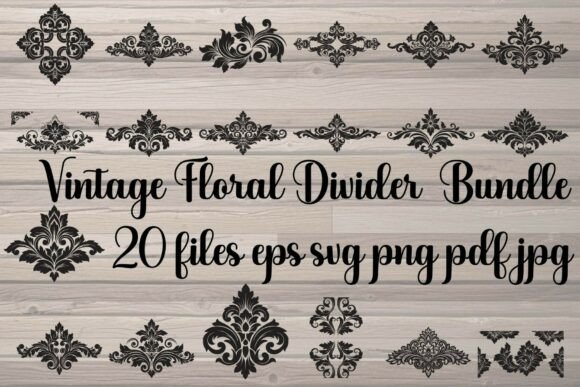 Vintage Floral Divider Bundle Graphics and Illustrations Review