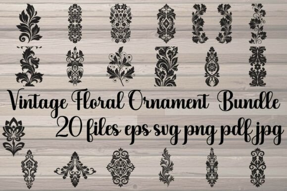 Vintage Floral Ornament Bundle Graphics and Illustrations Review