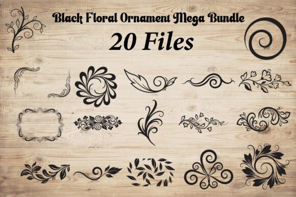 Vintage Floral Swirl Vector Pack Graphics and Illustrations Review
